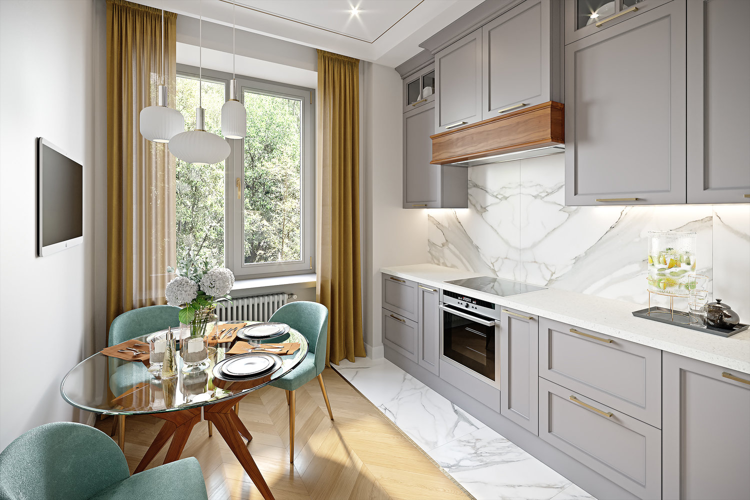 Фотография: Кухня и столовая в стиле Современный, Квартира, Проект недели, Москва, Сталинка, 3 комнаты, 60-90 метров, VO Concept – фото на INMYROOM Фотография: Кухня и столовая в стиле Современный, Квартира, Проект недели, Москва, Сталинка, 3 комнаты, 60-90 метров, VO Concept – фото на INMYROOM