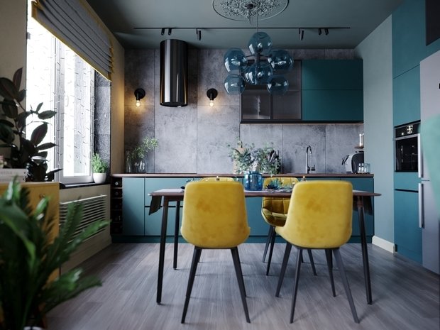 Фотография: Кухня и столовая в стиле Лофт, Современный, Эклектика, Квартира, Проект недели, Москва, 3 комнаты, 60-90 метров, Little Space, Евгения Шама – фото на INMYROOM