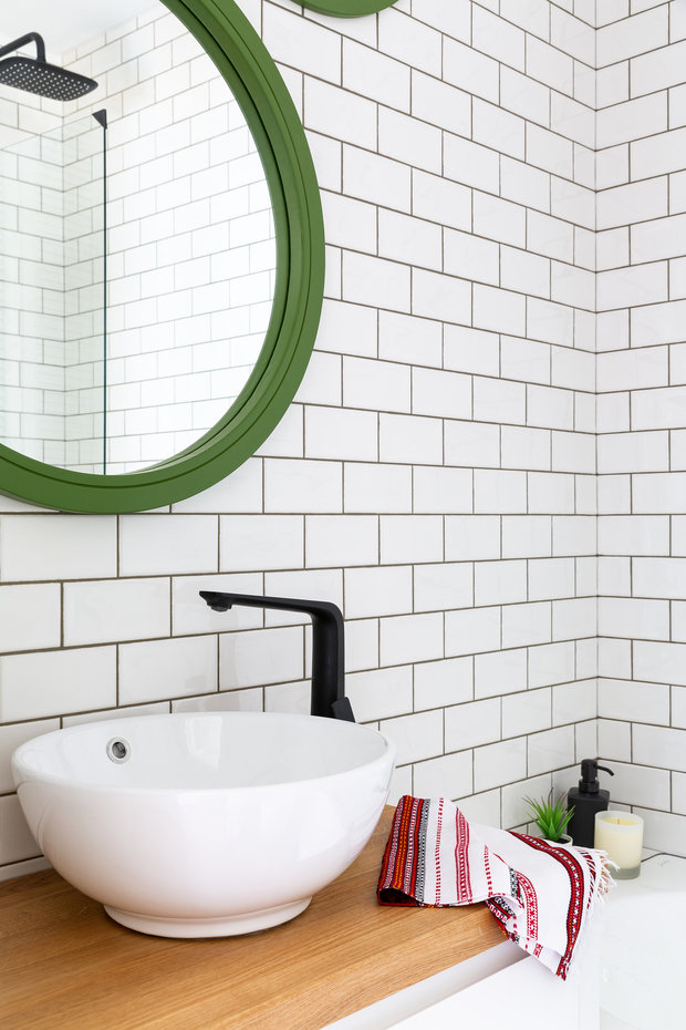 Фотография: Ванная в стиле Скандинавский, Малогабаритная квартира, Квартира, Студия, Проект недели, Москва, до 40 метров, АрхОснова – фото на INMYROOM