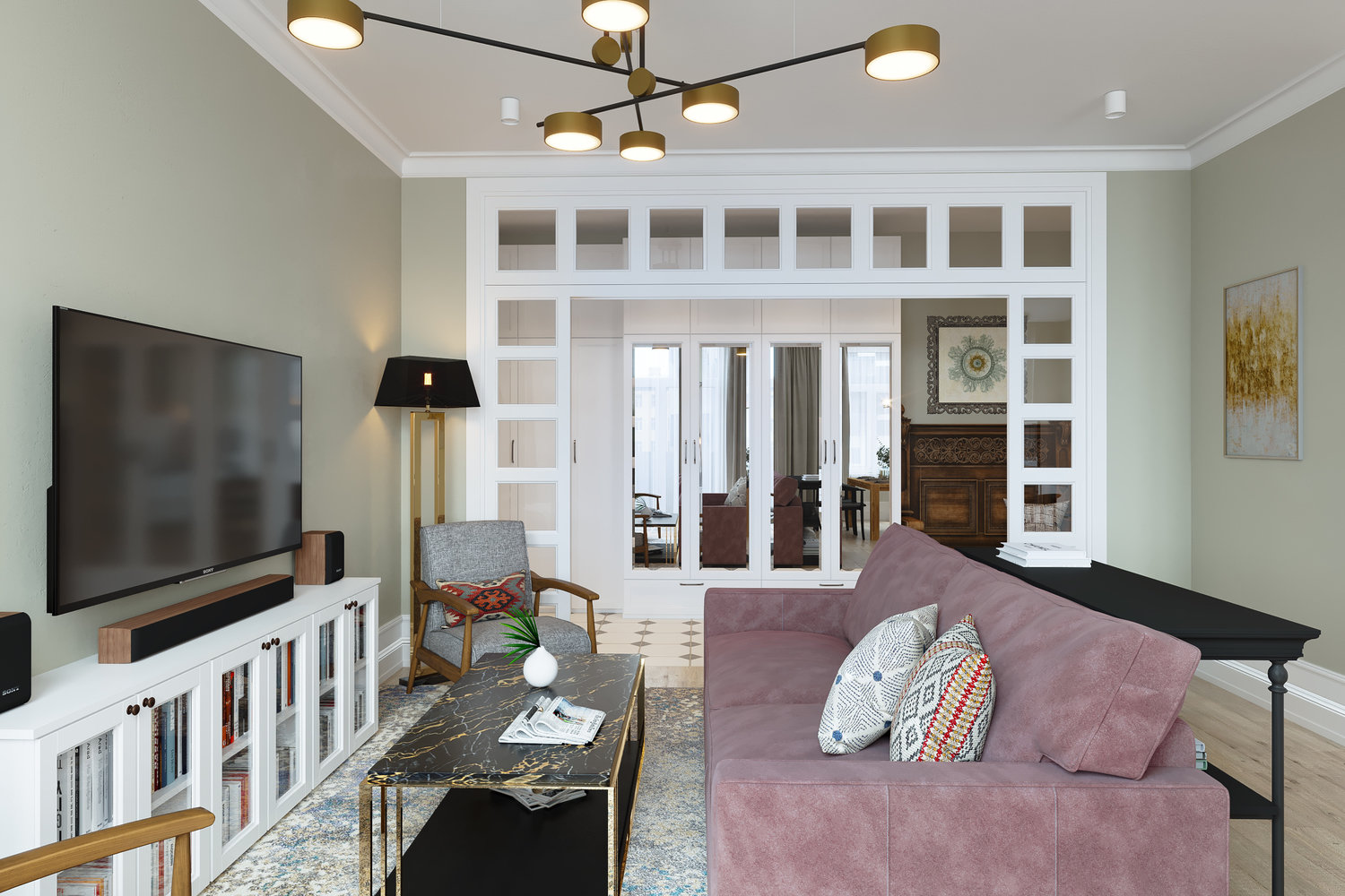 Фотография: Гостиная в стиле Современный, Квартира, Проект дня, Санкт-Петербург, Монолитный дом, 3 комнаты, Более 90 метров, Эльжбета Чегарова – фото на INMYROOM Фотография: Гостиная в стиле Современный, Квартира, Проект дня, Санкт-Петербург, Монолитный дом, 3 комнаты, Более 90 метров, Эльжбета Чегарова – фото на INMYROOM