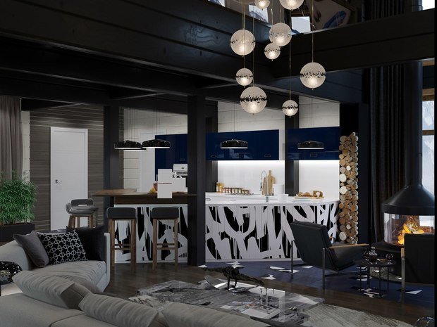 Фото из портфолио Дом из бруса 1-ый этаж – фотографии дизайна интерьеров на INMYROOM