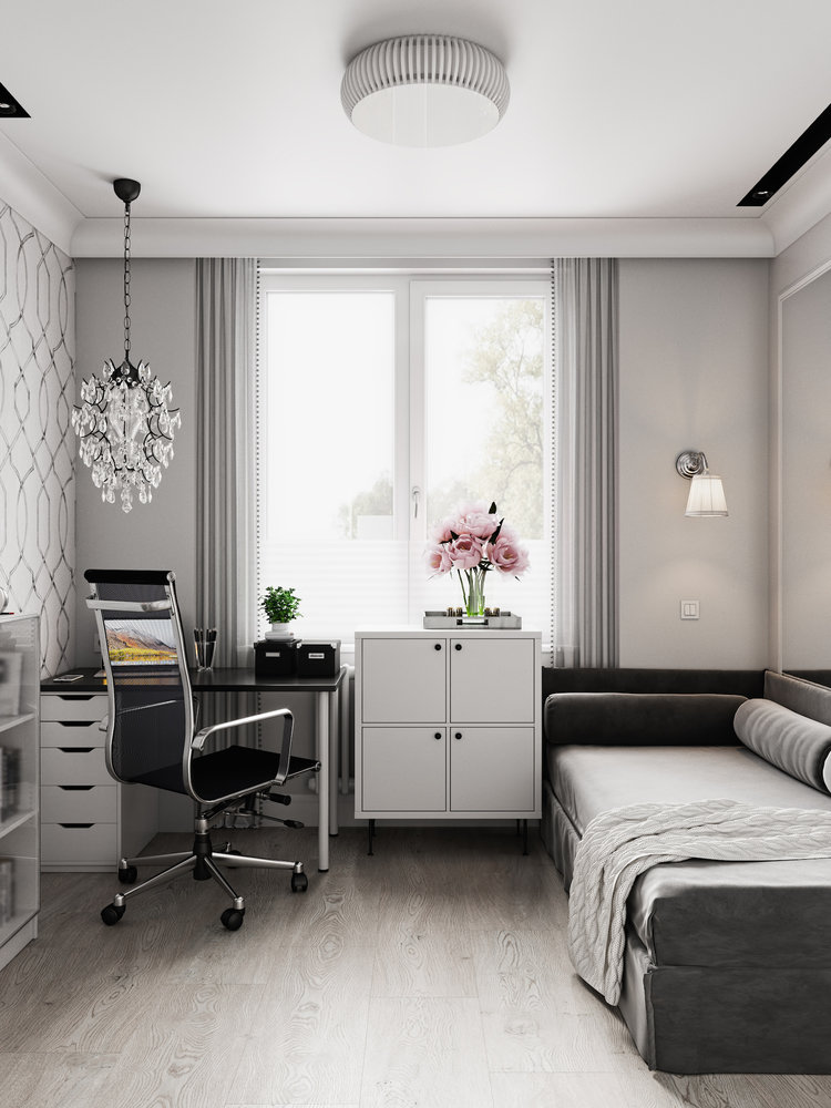 Фотография: Кабинет в стиле Классический, Современный, Квартира, Проект недели, Даша Ухлинова, Зеленоград, ГМС-1, 2 комнаты, 40-60 метров – фото на INMYROOM Фотография: Кабинет в стиле Классический, Современный, Квартира, Проект недели, Даша Ухлинова, Зеленоград, ГМС-1, 2 комнаты, 40-60 метров – фото на INMYROOM