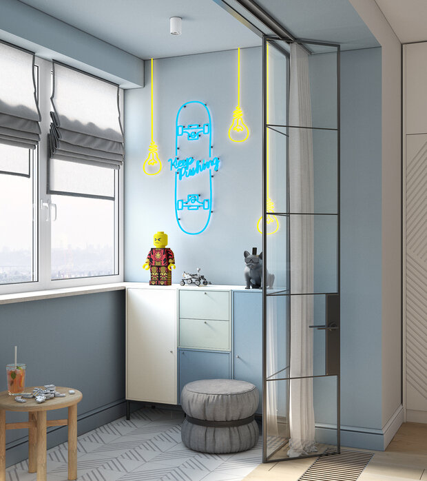 Фотография: Детская в стиле Современный, Квартира, Проект дня, Москва, OM Design, 4 и больше, Более 90 метров – фото на INMYROOM