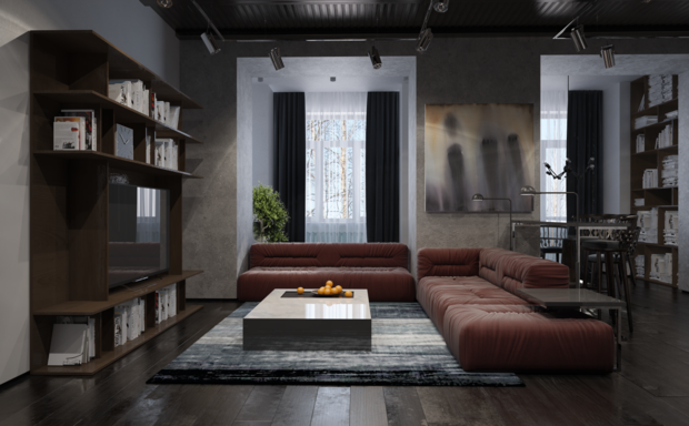 Фото из портфолио Брутальный лофт – фотографии дизайна интерьеров на INMYROOM