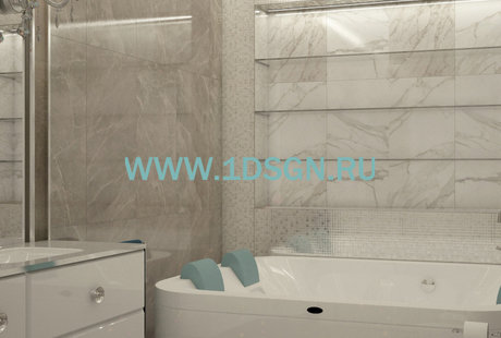 Дизайн интерьераВанная в квартире г.Тула