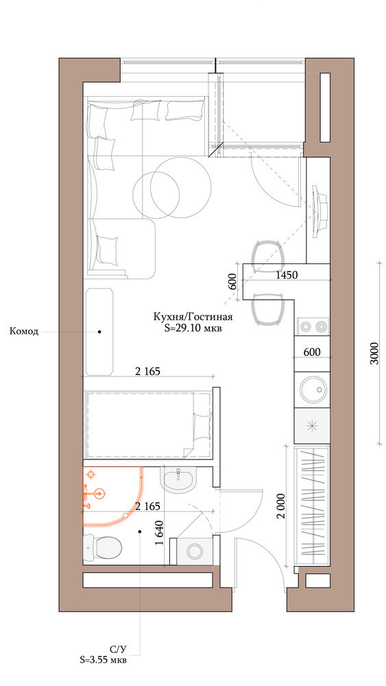 Фотография: Планировки в стиле , Квартира, Студия, Проект недели, Москва, Монолитный дом, до 40 метров, Инна Азорская, энциклодпедия_малогабаритка, Kronospan – фото на INMYROOM Фотография: Планировки в стиле , Квартира, Студия, Проект недели, Москва, Монолитный дом, до 40 метров, Инна Азорская, энциклодпедия_малогабаритка, Kronospan – фото на INMYROOM