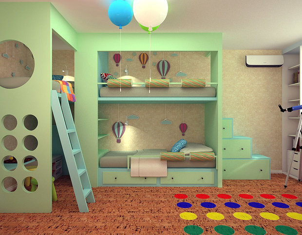 Фото из портфолио Лофт для молодой семьи с 3 детьми  – фотографии дизайна интерьеров на INMYROOM