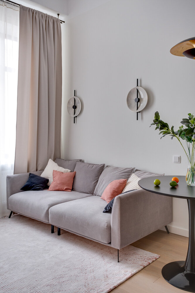 Фотография: Гостиная в стиле Современный, Малогабаритная квартира, Квартира, Проект недели, Москва, 2 комнаты, до 40 метров, Наталья Купрейчук – фото на INMYROOM Фотография: Гостиная в стиле Современный, Малогабаритная квартира, Квартира, Проект недели, Москва, 2 комнаты, до 40 метров, Наталья Купрейчук – фото на INMYROOM