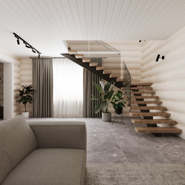 Фото из портфолио Бревенчатый дом – фотографии дизайна интерьеров на INMYROOM