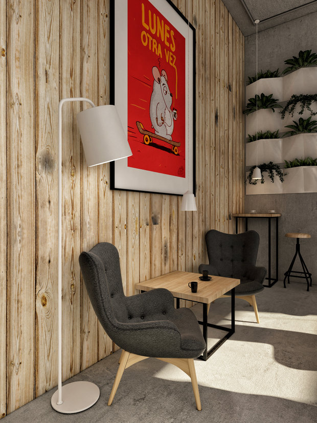 Фото из портфолио Кофейня для офисного здания СКБ КОНТУР – фотографии дизайна интерьеров на INMYROOM