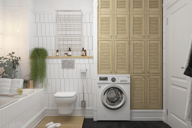 Фото из портфолио Трехкомнатная квартира на мансардном этаже. – фотографии дизайна интерьеров на INMYROOM