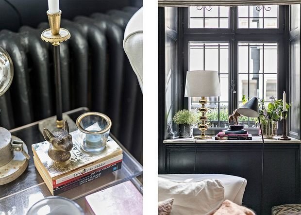 Фотография: Декор в стиле Скандинавский, Кухня и столовая, Гостиная, Декор и DIY, Квартира, Швеция, Белый, Черный, Стокгольм, 2 комнаты, до 40 метров – фото на INMYROOM