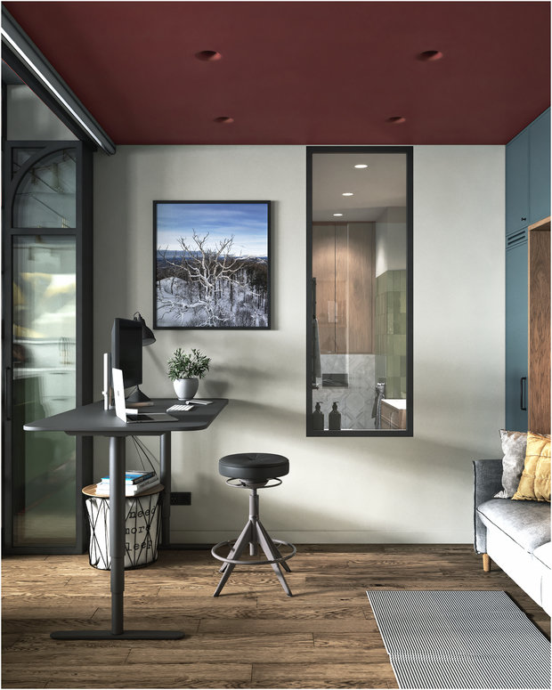 Фотография: Кабинет в стиле Эклектика, Квартира, Проект недели, Москва, ToTaste Studio, 3 комнаты, 60-90 метров – фото на INMYROOM