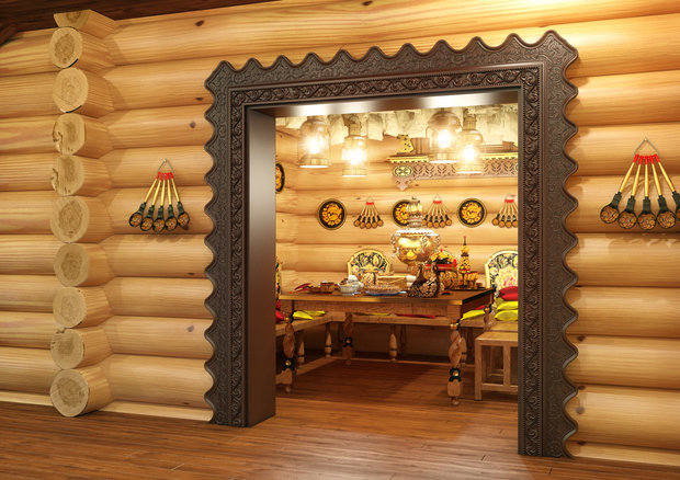 Фото из портфолио Самоварная. Народная русская банька. – фотографии дизайна интерьеров на INMYROOM