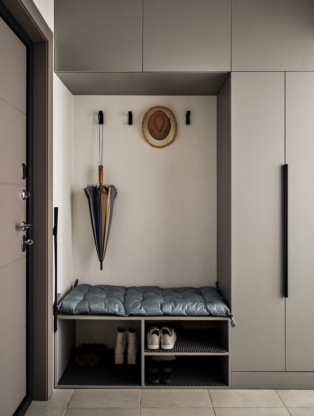 Фотография: Прихожая в стиле Скандинавский, Современный, Квартира, Проект дня, 2 комнаты, 60-90 метров, Люберцы, Алена Савваева – фото на INMYROOM