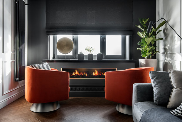 Фотография: Гостиная в стиле Современный, Квартира, Проект дня, Екатеринбург, 2 комнаты, 60-90 метров, студия "Градиз" – фото на INMYROOM