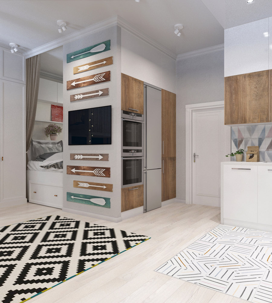 Фото из портфолио г. Сургут, ул. Тюменский тракт 19, 49,3 кв.м. – фотографии дизайна интерьеров на INMYROOM Фото из портфолио г. Сургут, ул. Тюменский тракт 19, 49,3 кв.м. – фотографии дизайна интерьеров на INMYROOM