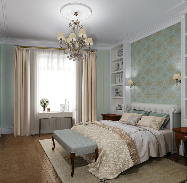 Фотография: Спальня в стиле Классический, Советы, Потолок, Ольга Кондратова – фото на INMYROOM