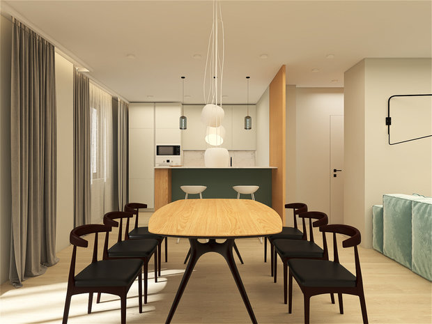 Фото из портфолио Минималистичная квартира 91м2 в Москве для семьи с двумя детьми – фотографии дизайна интерьеров на INMYROOM