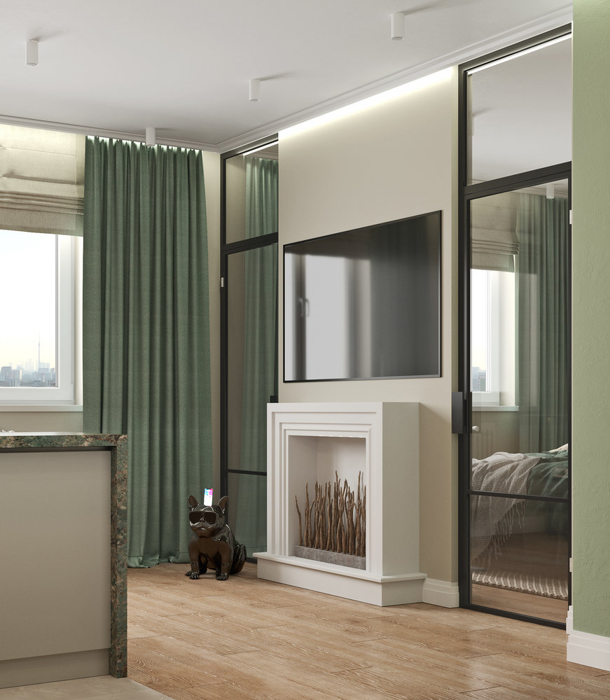 Фотография: Гостиная в стиле Современный, Квартира, Проект недели, Москва, 2 комнаты, 40-60 метров, SKStudio – фото на INMYROOM Фотография: Гостиная в стиле Современный, Квартира, Проект недели, Москва, 2 комнаты, 40-60 метров, SKStudio – фото на INMYROOM