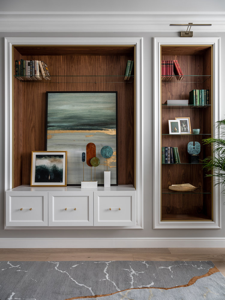 Фотография: Гостиная в стиле Классический, Современный, Квартира, Проект дня, Одинцово, Мария Рублева, 3 комнаты, Более 90 метров, Эксклюзивные проекты – фото на INMYROOM