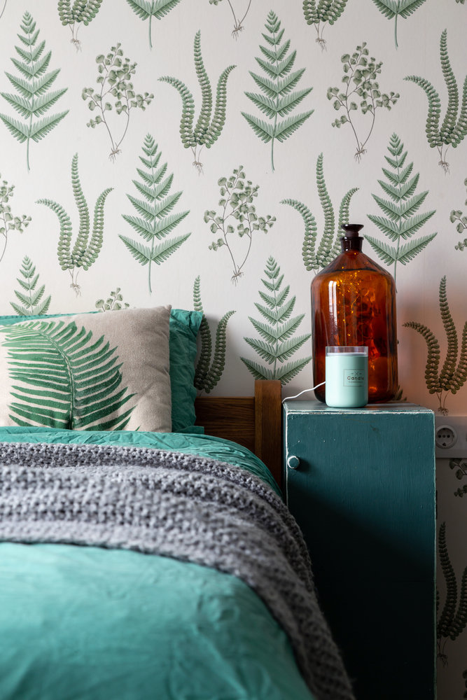 Фотография: Спальня в стиле Скандинавский, Эклектика, Квартира, Белый, Проект недели, Зеленый, Желтый, Серый, Бирюзовый, Эко, 3 комнаты, 60-90 метров – фото на INMYROOM Фотография: Спальня в стиле Скандинавский, Эклектика, Квартира, Белый, Проект недели, Зеленый, Желтый, Серый, Бирюзовый, Эко, 3 комнаты, 60-90 метров – фото на INMYROOM