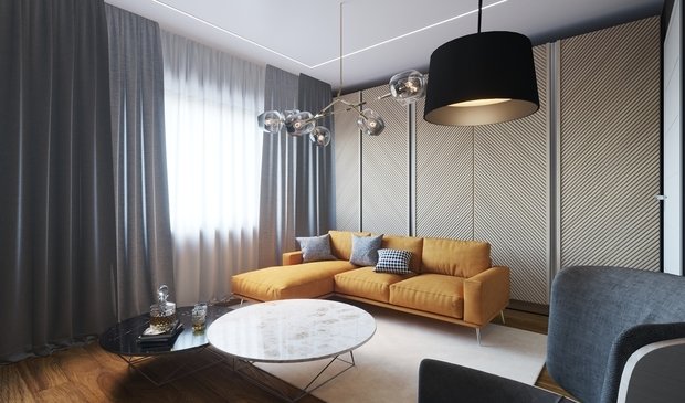 Фото из портфолио Гостиная с камином в жилом доме – фотографии дизайна интерьеров на INMYROOM