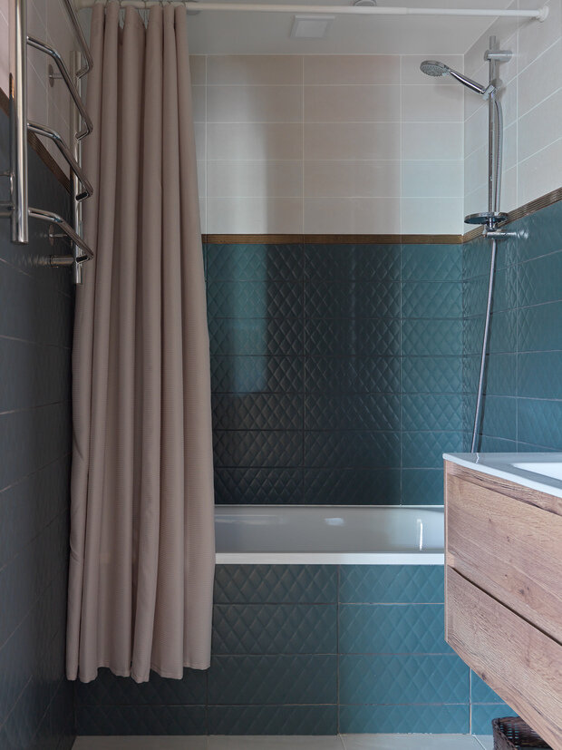 Фотография: Ванная в стиле Современный, Скандинавский, Квартира, Проект дня, 2 комнаты, 40-60 метров, Влада Стеблина – фото на INMYROOM