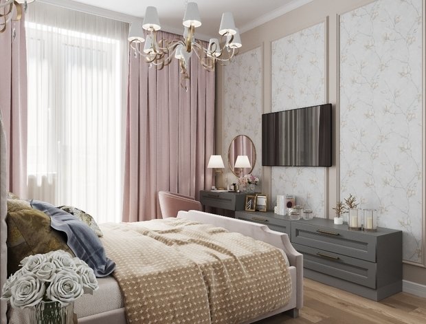 Фото из портфолио Современная классика в нежных тонах – фотографии дизайна интерьеров на INMYROOM