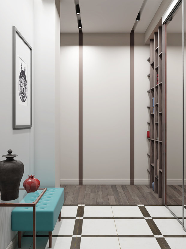 Фотография: Прихожая в стиле Восточный, Современный, Квартира, Проект недели, Москва, 3 комнаты, 60-90 метров, Элина Мусина – фото на INMYROOM