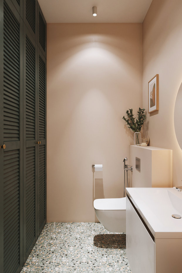 Фотография: Ванная в стиле Современный, Восточный, Эклектика, Квартира, Проект недели, Москва, Эко, 3 комнаты, 60-90 метров, Дарья Фидоренко – фото на INMYROOM