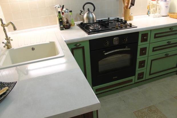 Фото из портфолио Кухня в стиле Прованс для городской квартиры "Фисташка с шоколадом" – фотографии дизайна интерьеров на INMYROOM