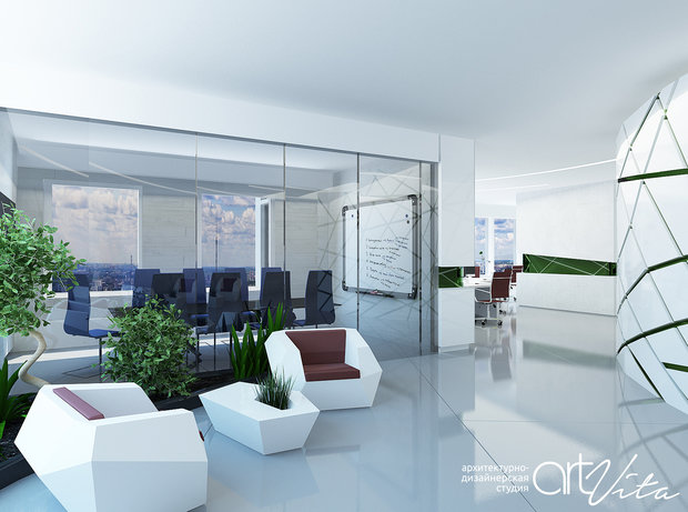 Фото из портфолио Офисное пространство "open space" – фотографии дизайна интерьеров на InMyRoom.ru