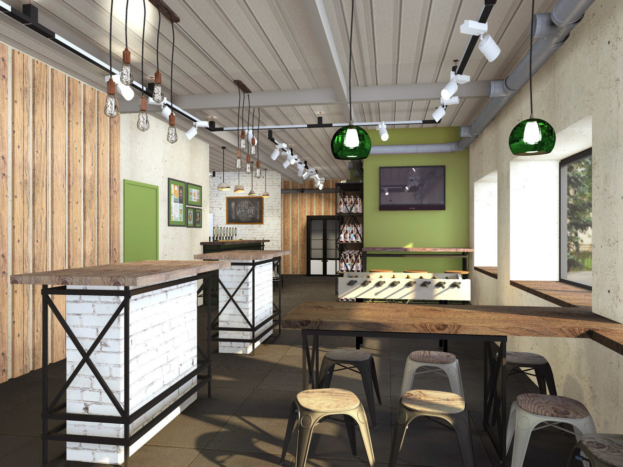 Фото из портфолио Бар-магазин "Зеленая зона", Москва, 2016г – фотографии дизайна интерьеров на INMYROOM Фото из портфолио Бар-магазин "Зеленая зона", Москва, 2016г – фотографии дизайна интерьеров на INMYROOM