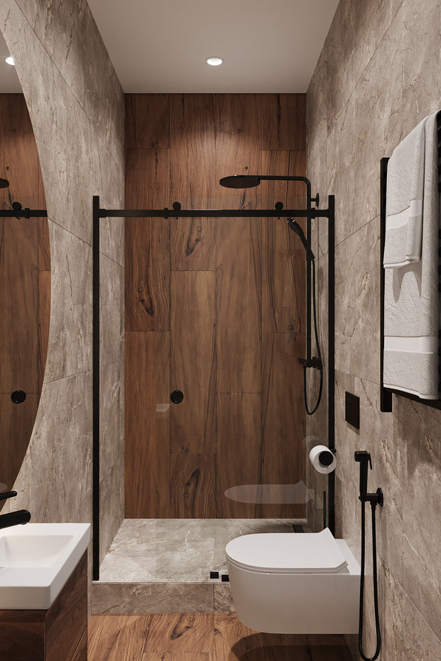 Фото из портфолио Квартира 72 кв.м. в современном стиле в Квартал 38А. – фотографии дизайна интерьеров на INMYROOM