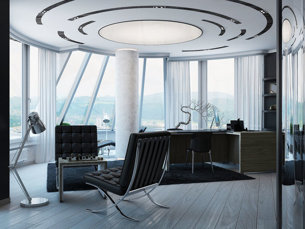 Фотография: Офис в стиле Хай-тек – фото на INMYROOM