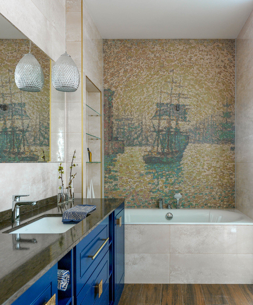 Фотография: Ванная в стиле Современный, Эклектика, Квартира, Белый, Проект недели, Москва, Зеленый, Бежевый, Розовый, Бирюзовый, Коричневый, Монолитный дом, 3 комнаты, Более 90 метров, Н-Куб, Николай Николаев – фото на INMYROOM Фотография: Ванная в стиле Современный, Эклектика, Квартира, Белый, Проект недели, Москва, Зеленый, Бежевый, Розовый, Бирюзовый, Коричневый, Монолитный дом, 3 комнаты, Более 90 метров, Н-Куб, Николай Николаев – фото на INMYROOM