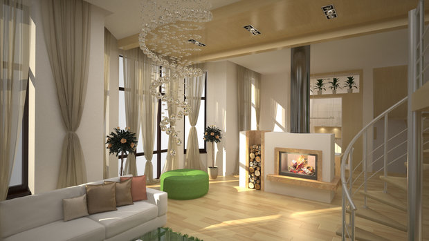 Фото из портфолио Интерьер таун-хауса в экостиле – фотографии дизайна интерьеров на INMYROOM