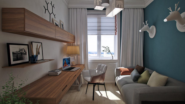 Фотография: Офис в стиле Классический, Скандинавский, Современный, Эклектика, Декор интерьера, Квартира, Eichholtz, Дома и квартиры, Проект недели, Сталинка – фото на INMYROOM