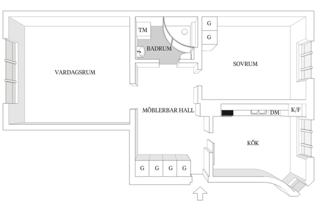 Фото из портфолио  Arsenalsgatan 6 A – фотографии дизайна интерьеров на INMYROOM