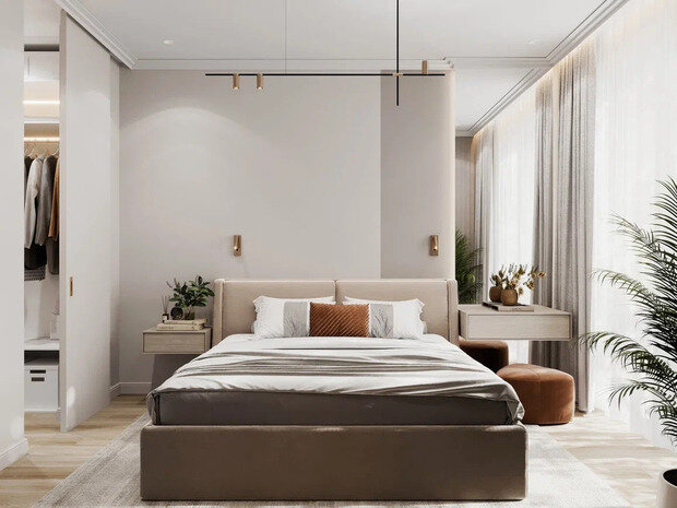 Фото из портфолио Дизайн интерьера квартиры в ЖК «Прайм Приморский» в стиле современной классики – фотографии дизайна интерьеров на INMYROOM