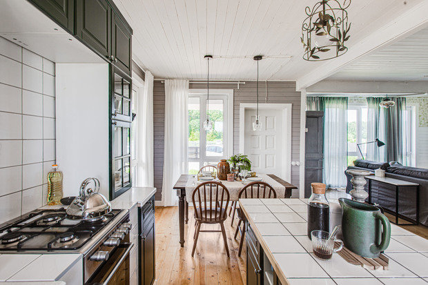 Фотография: Кухня и столовая в стиле Прованс и Кантри, Скандинавский, Дом, Проект недели, Дача, Дом и дача, Истринский район, 4 и больше, Более 90 метров, Ксения Налетова – фото на INMYROOM