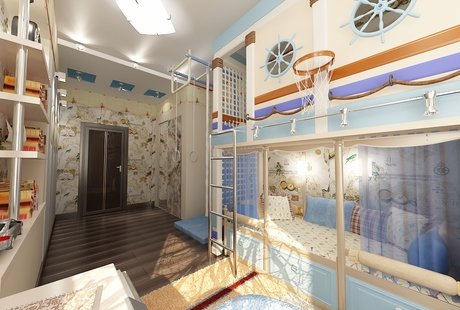 Детская для мальчика в морском стиле