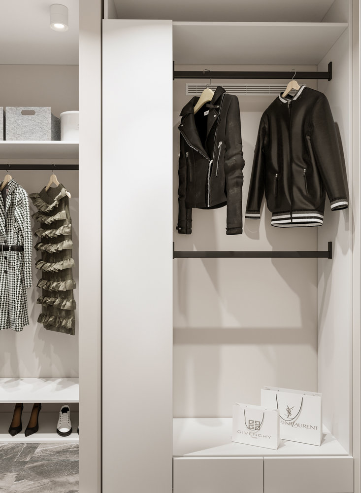 Фотография: Гардеробная в стиле Современный, Квартира, Проект недели, Москва, 4 и больше, Более 90 метров, MR.BURO – фото на INMYROOM