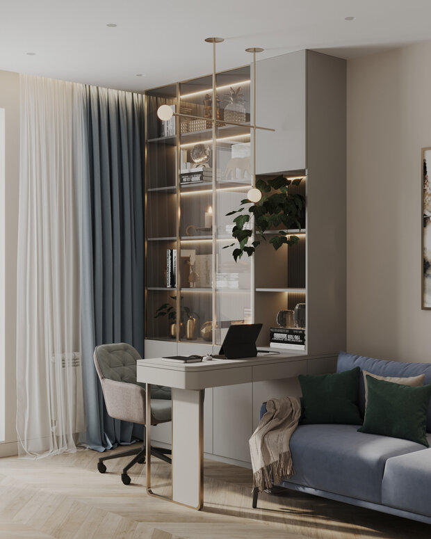 Фото из портфолио Дизайн-проект квартиры в ЖК «Опалиха-Village» в стиле современная классика – фотографии дизайна интерьеров на INMYROOM