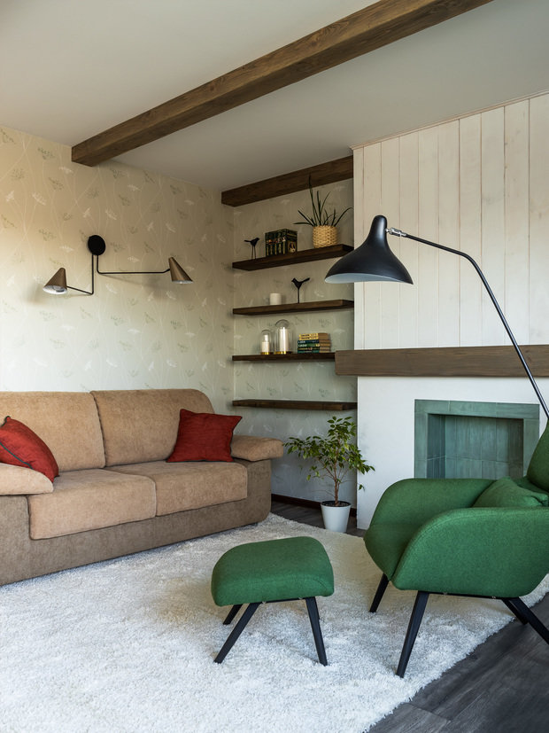 Фотография: Гостиная в стиле Прованс и Кантри, Современный, Дом, Проект недели, Дача, Дом и дача, 4 и больше, Более 90 метров, Самарская область, Ольга Бикбова – фото на INMYROOM