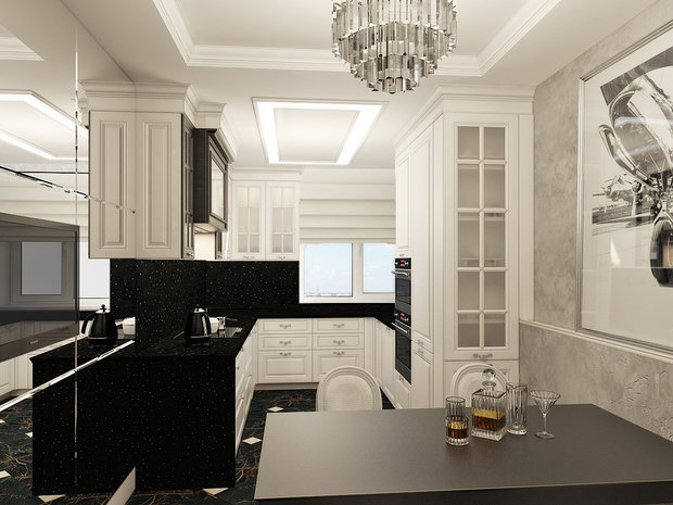 Фото из портфолио Квартира на 20-м этаже – фотографии дизайна интерьеров на INMYROOM