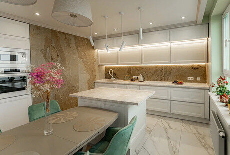 проект 4-х комнатной квартиры в современном стиле ЖК  Parus Corter