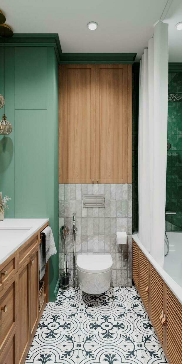 Фотография: Ванная в стиле Современный, Эклектика, Квартира, Проект недели, Санкт-Петербург, Монолитный дом, 3 комнаты, 60-90 метров, VizDiz, Илона Ореховская – фото на INMYROOM