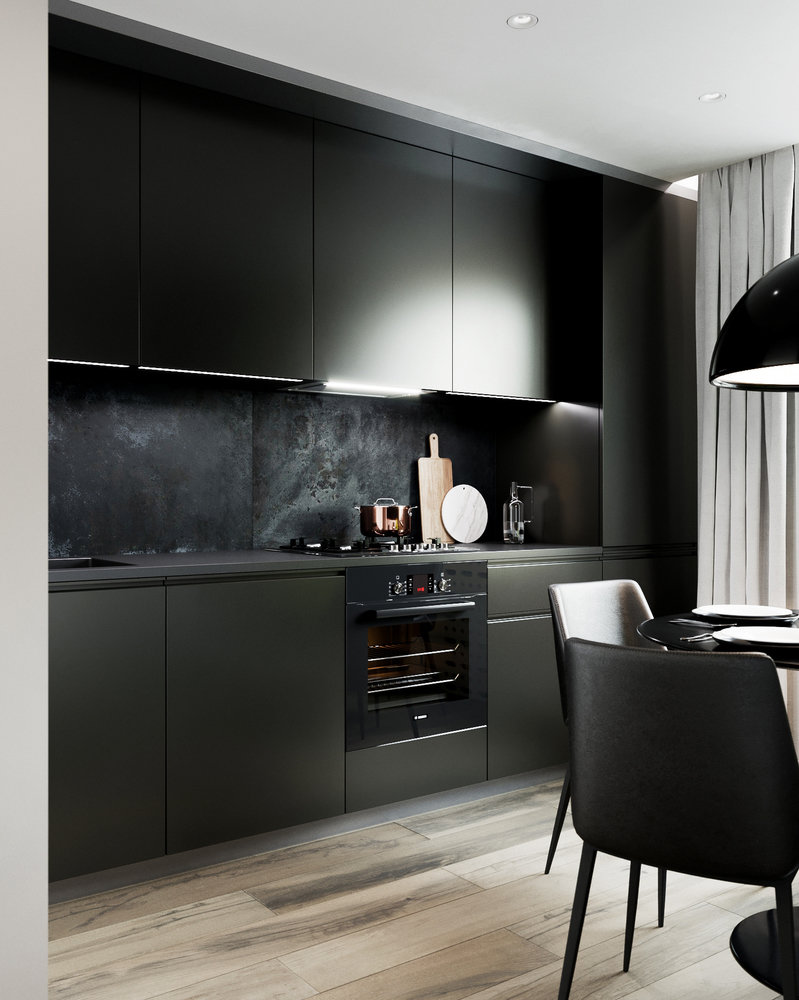 Фотография: Кухня и столовая в стиле Современный, Квартира, Минимализм, Проект недели, Казахстан, 2 комнаты, 40-60 метров, Anova Interior Design – фото на INMYROOM Фотография: Кухня и столовая в стиле Современный, Квартира, Минимализм, Проект недели, Казахстан, 2 комнаты, 40-60 метров, Anova Interior Design – фото на INMYROOM